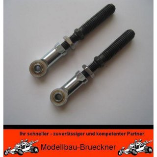 Stahlkugelgelenk M8 Bohrung 5mm Rechtsgewinde Gewindestange 69 mm M8 und M10 FG 4WD
