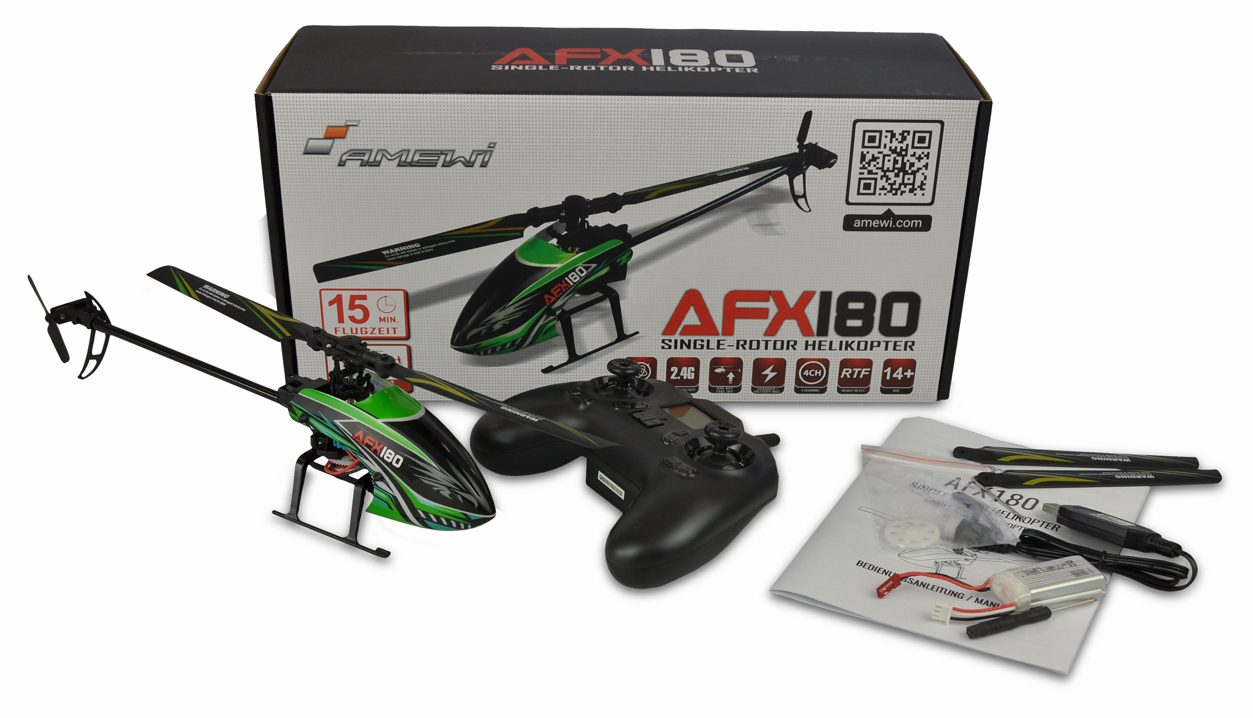 AFX180 SINGLE-ROTOR HELIKOPTER 4-KANAL RTF He